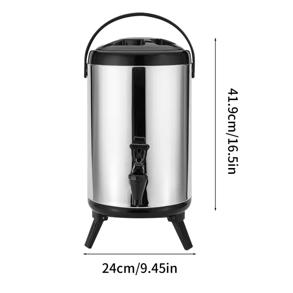 Insulated Beverage Dispenser 12L 10L  8L Stainless Steel Thermal Carafe Pot With Spigot Large Capacity Hot Liquids Container - Image 8
