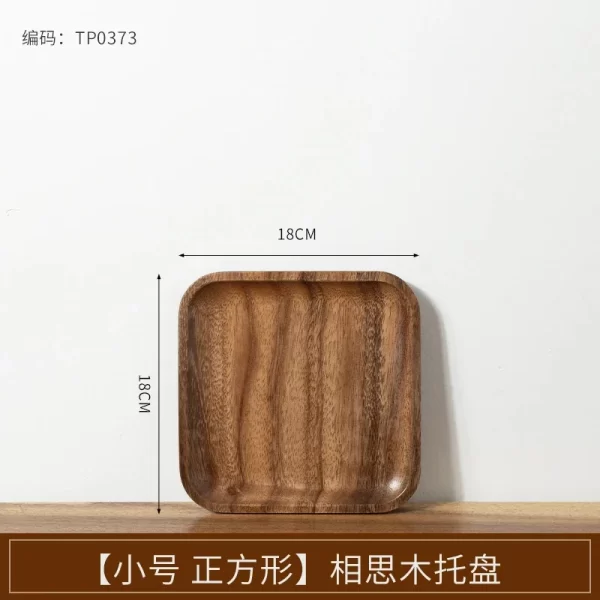 Japanese Wooden Tray, Acacia Rectangular Solid Wood Dining Plate, Kitchen Accessories, Coffee, Dessert, Tea Storage Tray - Image 7