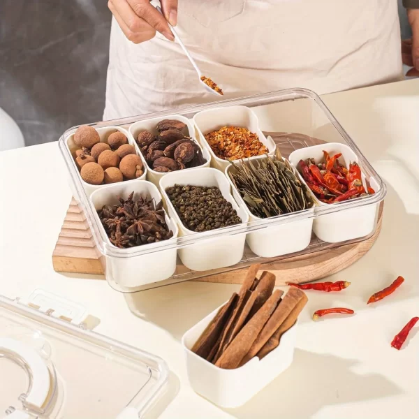 Divided Serving Tray with Handle, 8 Compartments Snack Box for Candy, Nuts, Cookies, Fruit, Party Favor, Wedding, Home Decor - Image 6