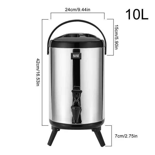 Insulated Beverage Dispenser 12L 10L  8L Stainless Steel Thermal Carafe Pot With Spigot Large Capacity Hot Liquids Container - Image 7
