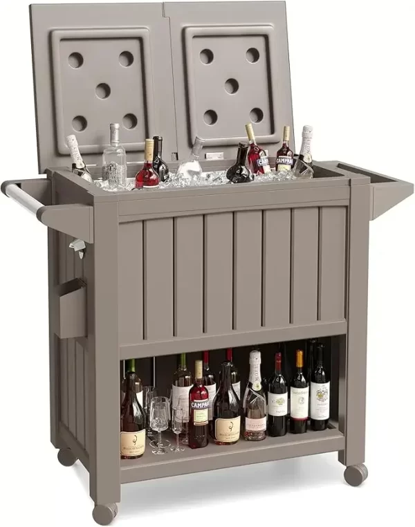 85 Quart Rolling Cooler with Wheels, Party Ice Cooler with Handle, Outdoor Beverage Cooler for Drink - Image 7