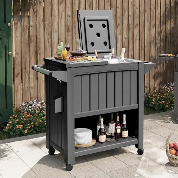 85 Quart Rolling Cooler with Wheels, Party Ice Cooler with Handle, Outdoor Beverage Cooler for Drink - Image 2