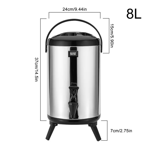 Insulated Beverage Dispenser 12L 10L  8L Stainless Steel Thermal Carafe Pot With Spigot Large Capacity Hot Liquids Container - Image 10