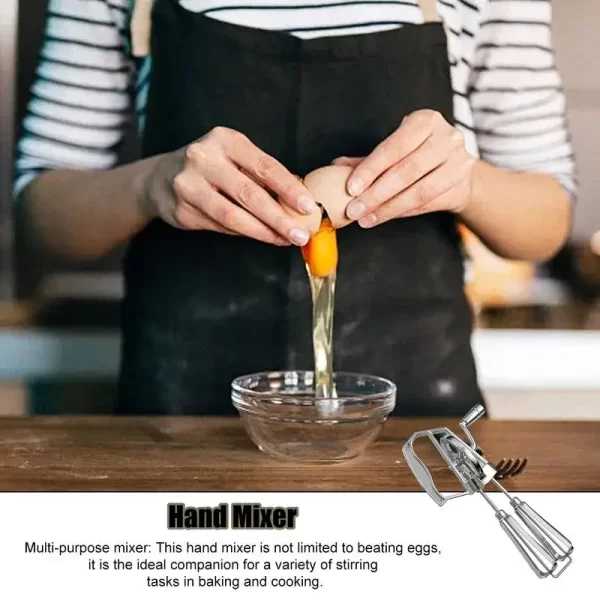 Hand crank egg whisk hand crank egg whisk milk mixer cream butter blender Stiring foam Mixer kitchen utensils - Image 4