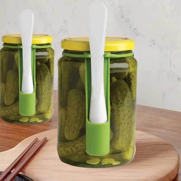 Pickle Jar with Picker Kitchen Pickle Pincher Olive Pepper Food Grabber Pickle Fork With Long Handle For Jars Kitchen Gadgets - Image 2