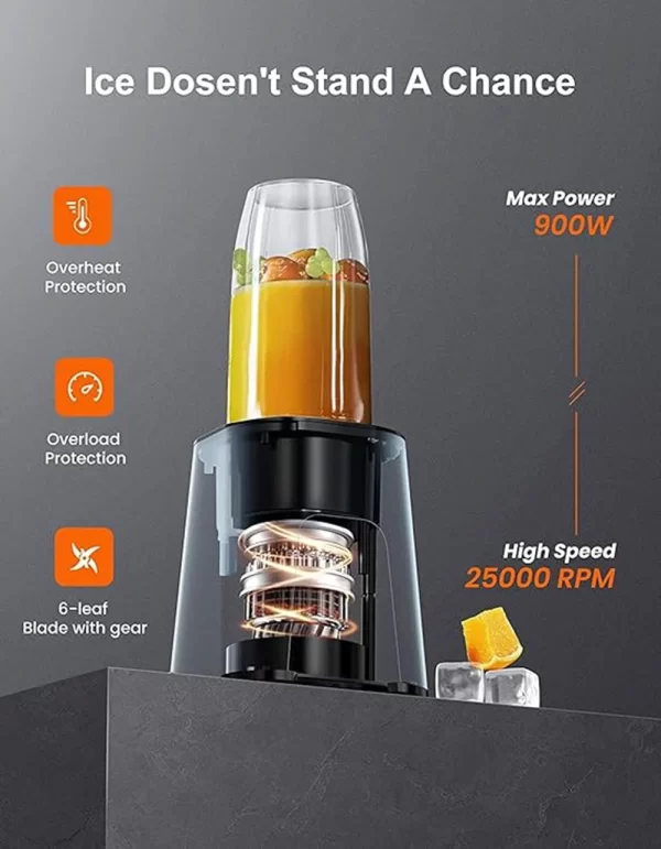 Personal Blender 1000W Smoothie Blender for Shakes and Smoothies, for Kitchen, 2*23oz+10oz Blender Cups - Image 2