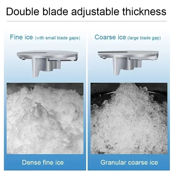110V/220V Stainless Steel Electric Ice Crusher Chopper Commercial Slush Sand Block Shaver Snow Cone Smoothie Slushies Machine EU - Image 5