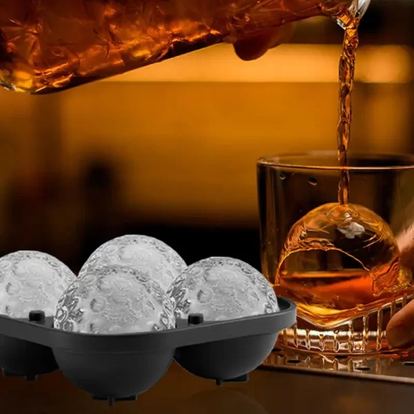Golf Ball Ice Cube Mold Ice Cube Trays Bar Ice Cube Molds Unique Ice Cube Molds & Trays Reusable Food Grade Silicone Ice Molds - Image 5