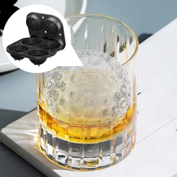 Golf Ball Ice Cube Mold Ice Cube Trays Bar Ice Cube Molds Unique Ice Cube Molds & Trays Reusable Food Grade Silicone Ice Molds - Image 4