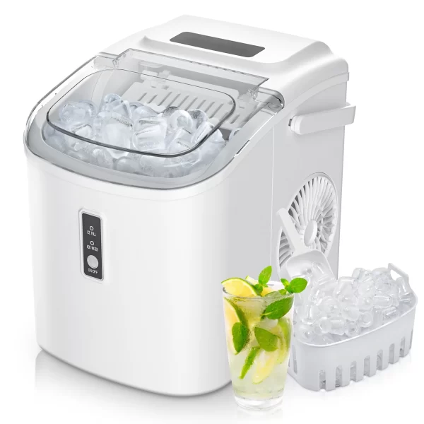 ICYGLEE Portable Ice Maker Machine 26.5lbs/Day 9 Cubes in 6 Mins with Auto-Cleaning Basket and Scoop for Kitchen Office Party - Image 8