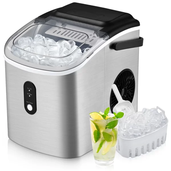 ICYGLEE Portable Ice Maker Machine 26.5lbs/Day 9 Cubes in 6 Mins with Auto-Cleaning Basket and Scoop for Kitchen Office Party - Image 7