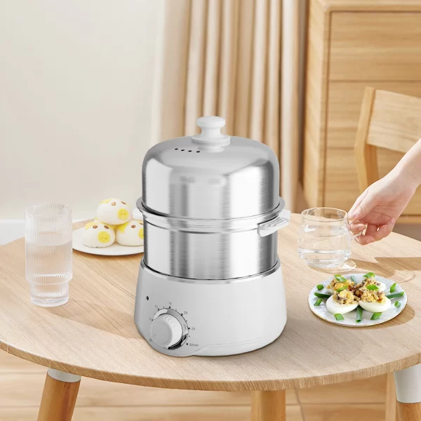 Egg Cooker - CACHOO 14-Egg Capacity Electric Hard Boiled Stainless Steel Egg Cooker with 30-Min Timer and Auto Shut-Off - Image 6