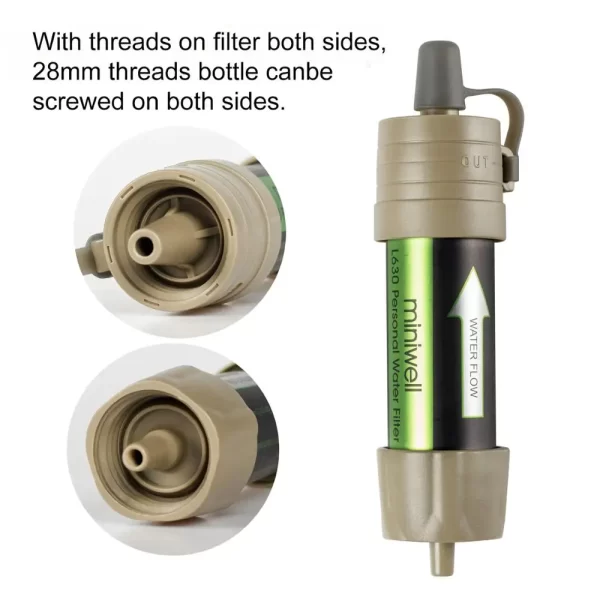 Miniwell L630 Personal Camping Purification Water Filter Straw for Survival or Emergency Supplies - Image 3