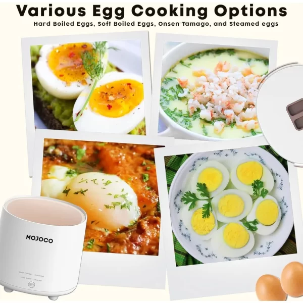 Rapid Egg Cooker - Mini Cooker for Steamed, Hard Boiled, Soft Boiled Eggs and Onsen Tamago -Electric Egg Boiler for Home Kitchen - Image 3