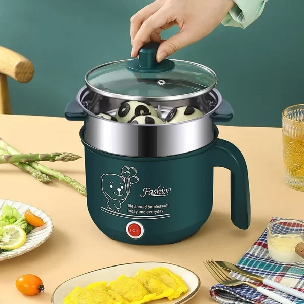 Mini Electric Rice Cooker 2 People Food Noodle Single/Double Layer Non-stick Pan - Image 3