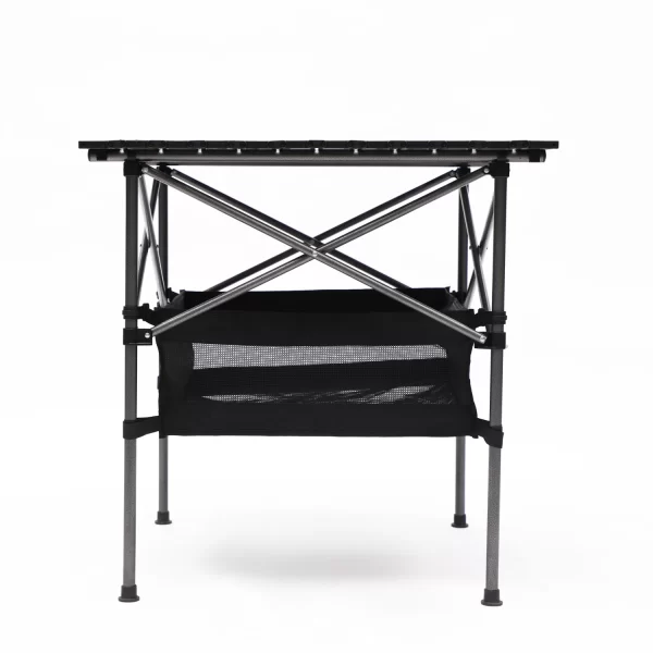 Set of 3, Folding Outdoor Table and Chairs Set for Indoor, Outdoor Camping, Picnics, Beach,Backyard, BBQ, Party, Patio, Black/Gr - Image 5