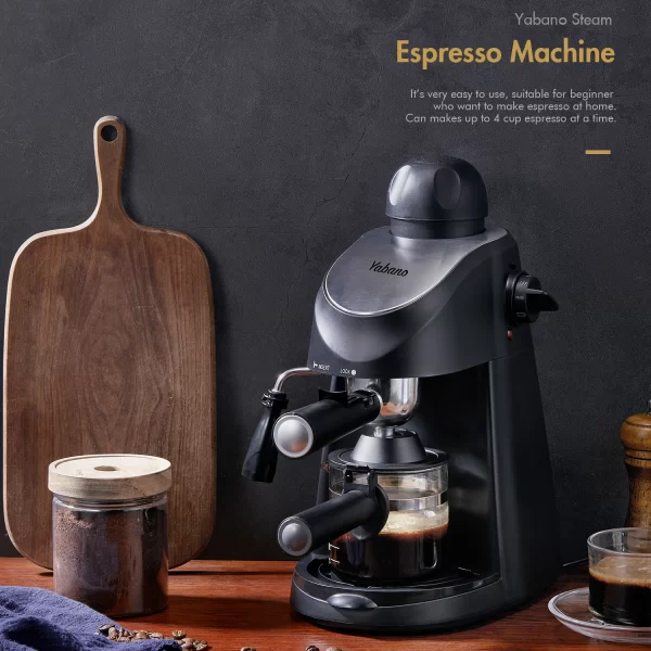 Yabano Espresso Machine, 3.5Bar Espresso Coffee Maker, Espresso and Cappuccino Machine with Milk Frother, Espresso Maker with St - Image 3