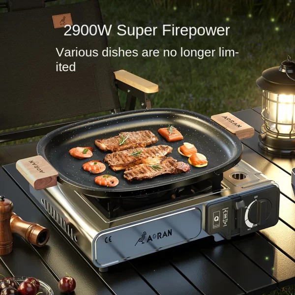 Card Stove Camping Gas Stove 2900W High Power Portable Card Stove Outdoor Gas Stove Picnic Home Camping Equipment - Image 2