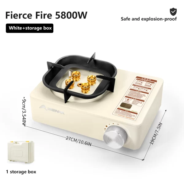 BISINNA Camping Gas Stove 5800W High Firepower Outdoor Portable Cassette Burner for Picnic Hiking Trekking - Image 8