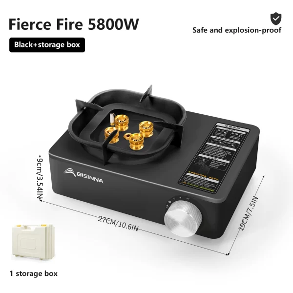 BISINNA Camping Gas Stove 5800W High Firepower Outdoor Portable Cassette Burner for Picnic Hiking Trekking - Image 10