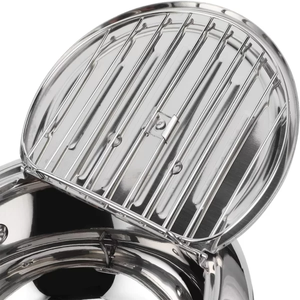 Enhanced Premium Quality Small Japanese Stainless Steel Tempura Frying Pot with Convenient Thermometer and Lid - Complete Deep F - Image 4