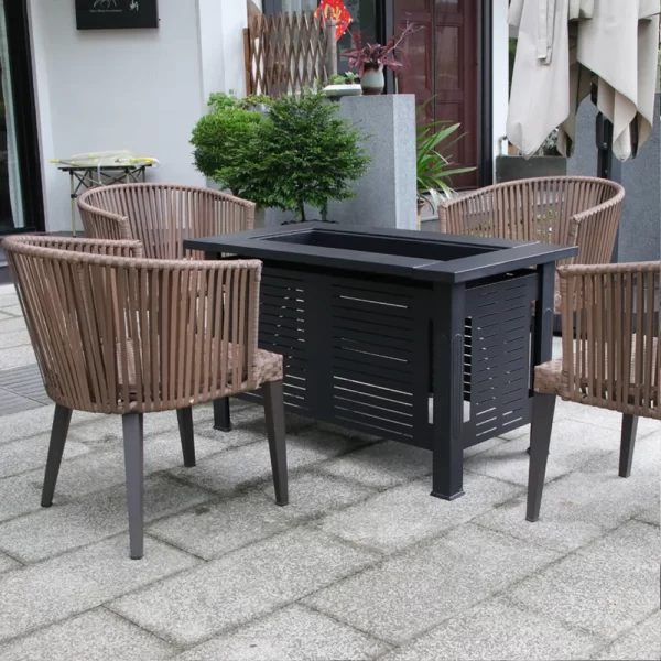 fire pit multifunctional chinese hibachi cooking tea bbq grill patio grill stove table outdoor furniture heating patio - Image 5