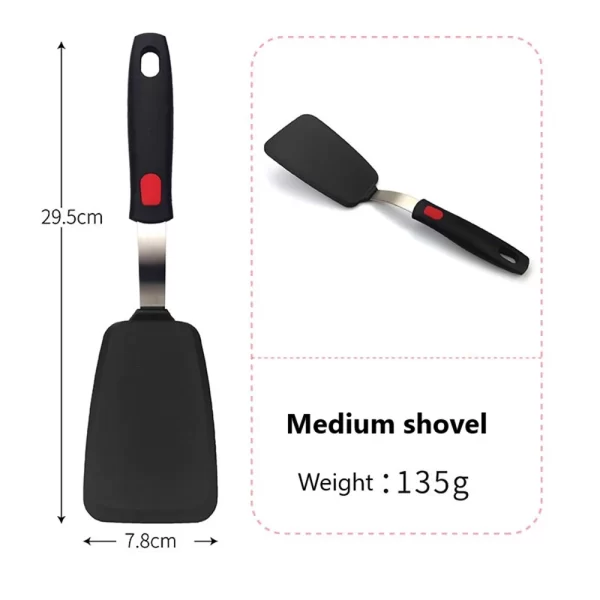Silicone Spatula for Non Stick Pots High-temperature Resistant  High Quality Stir Spring Steel Fry Spatula tool Kitchen Utensils - Image 11