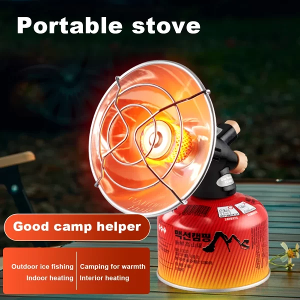 Portable Propane Heater with Protective Mesh Safe Tent Heater Gas Heater Outdoor Heater for Tents Winter Fishing Outdoor Use - Image 2