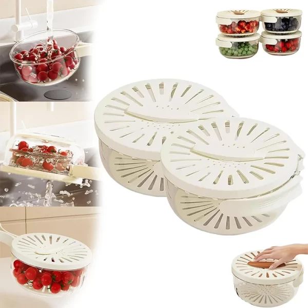 3 in 1 Kitchen Colanders Bowl