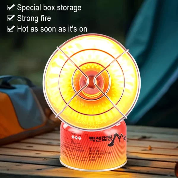 Portable Propane Heater with Protective Mesh Safe Tent Heater Gas Heater Outdoor Heater for Tents Winter Fishing Outdoor Use - Image 4