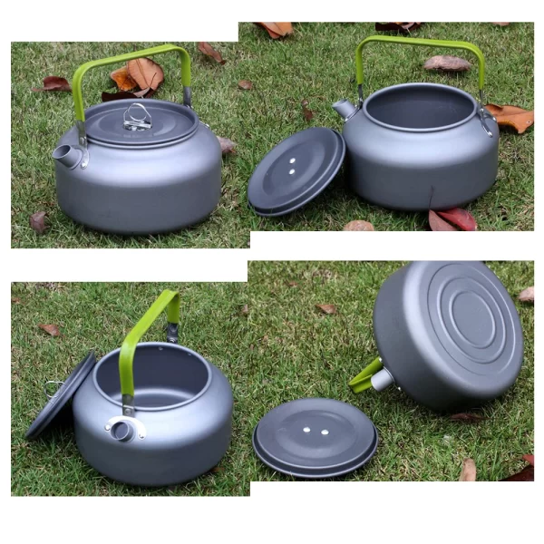 1.2L 1.6L Portable Outdoor Water Kettle Water Pot Teapot Coffee Pot Indoor Aluminum Alloy Tea Kettle Camping Hiking Picnic Pot - Image 3