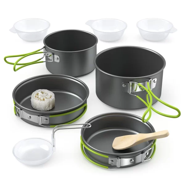 New Camping Cooking Set Camping Cookware Travel Tableware Outdoor Picnic Set Teapot For 2-3 Peaple Non-stick Pots Assorted Sets - Image 6