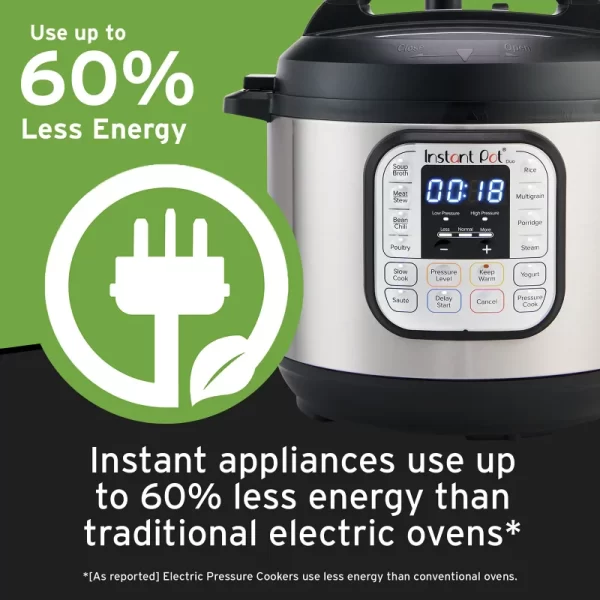 Instant Pot Duo 6-Quart 7-in-1 Electric Pressure Cooker with Easy-Release Steam Switch , Slow Cooker, Rice Cooker, Steamer - Image 4