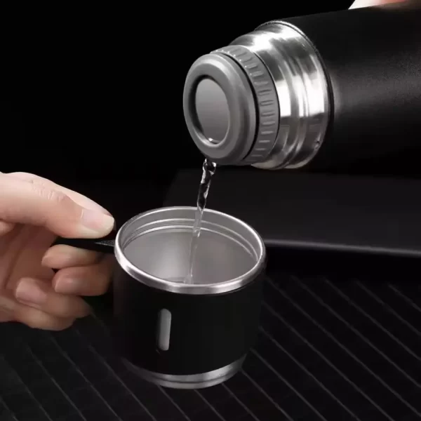 500ml Business Style Stainless Steel Vacuum Flask 3cup Lids Thermos Bottle Gift Set Outdoor Hot Water Thermal Insulation Cup - Image 6