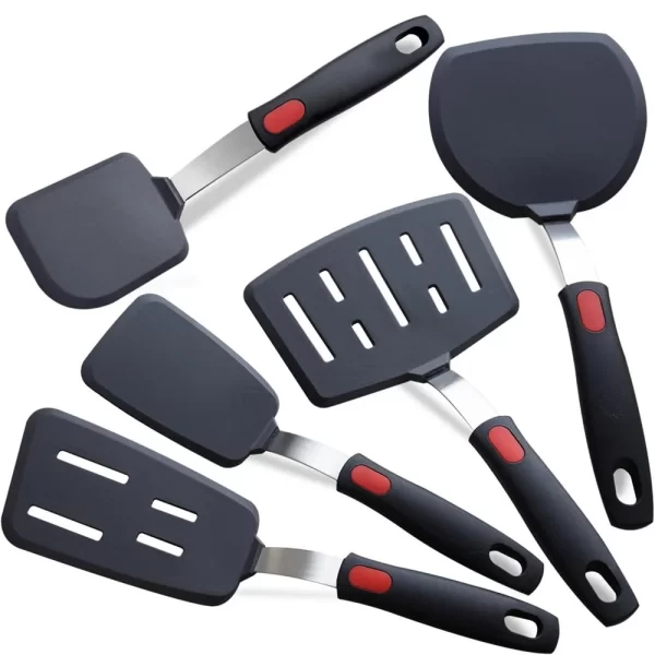 Silicone Spatula for Non Stick Pots High-temperature Resistant  High Quality Stir Spring Steel Fry Spatula tool Kitchen Utensils