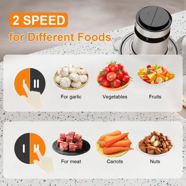 500W Electric Food Processor, Glass Bowl Multifunctional Vegetable Food Chopper, Kitchen Utensils - Image 4