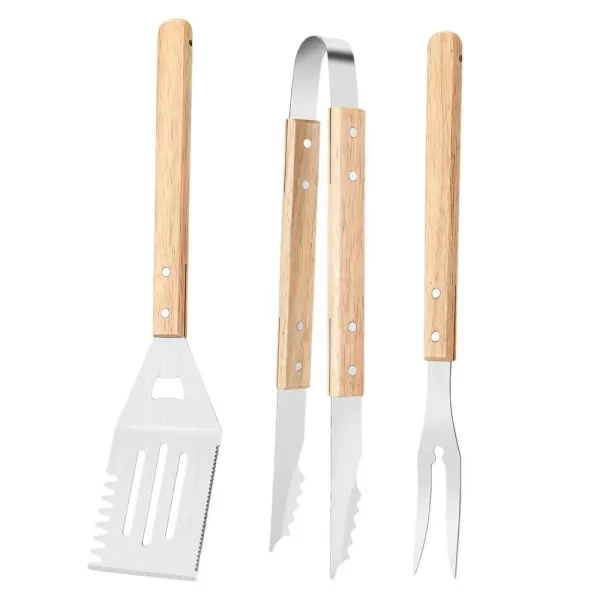 3PCS Barbecue Utensil BBQ Tools Set Stainless Steel Fork Shovel Clamp Grill Utensils Set Outdoor Camping Cooking Accessories - Image 7