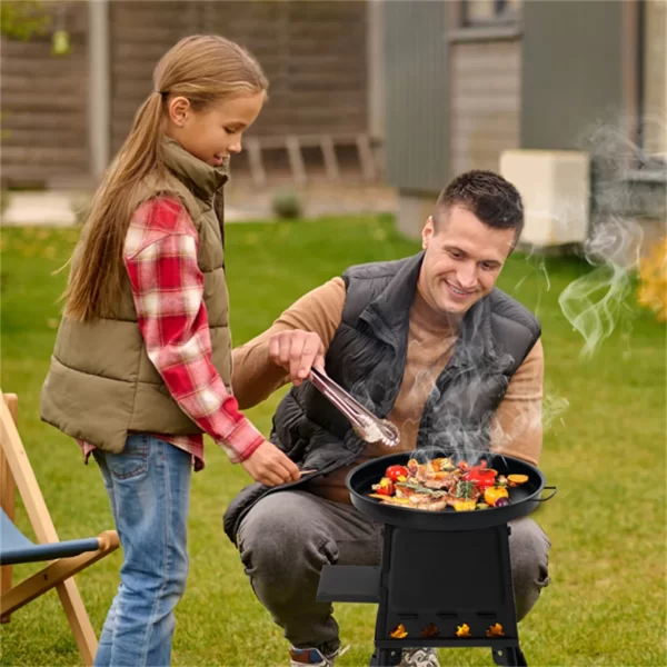 Portable Windproof Outdoor Fire Wood Heater with Burner Stove Bin for Camping Tent - Image 3