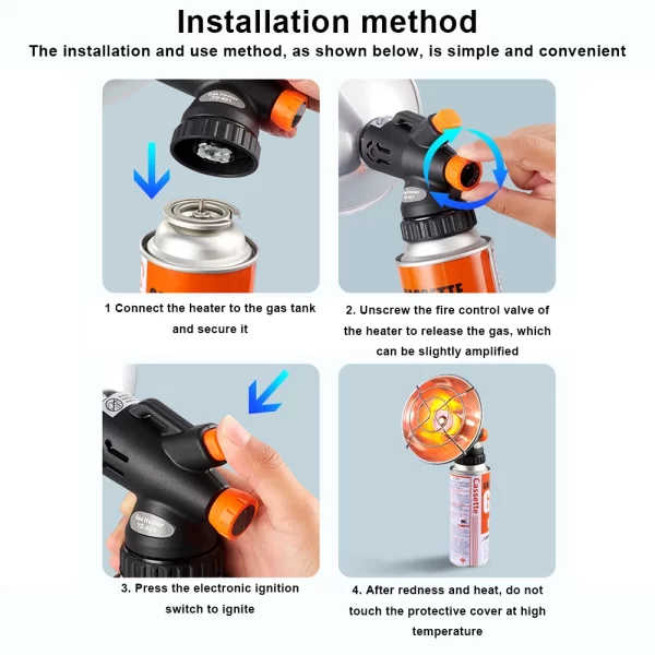 Portable Propane Heater with Protective Mesh Safe Tent Heater Gas Heater Outdoor Heater for Tents Winter Fishing Outdoor Use - Image 6
