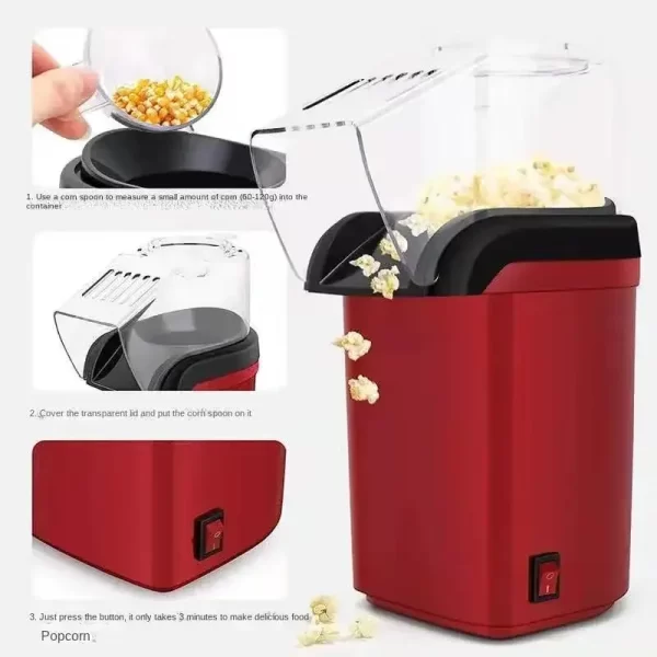Popcorn Makers Mini Popcorn Machine Electric Household Appliance Machine Fully Automatic Popcorn Machine For Home Kitchen - Image 3