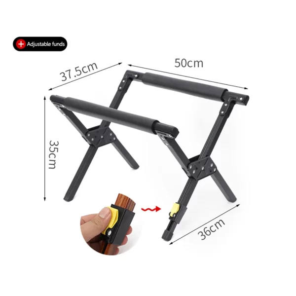 Folding Cooler Stand Aluminum Alloy Foldable Ice Bucket Rack Multipurpose Outdoor Camping Picnic Storage Holder Hanging Rack - Image 6