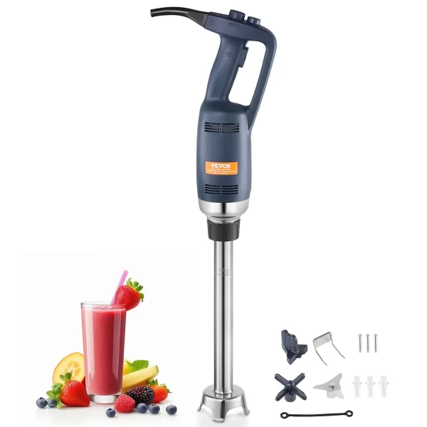 VEVOR Commercial Immersion Blender 350W Heavy Duty Handheld Mixer Fixed/ Variable Speed for Kitchen Soup Sauces Baby Food