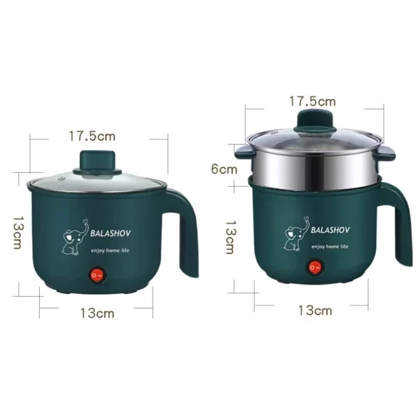 Mini Electric Rice Cooker 2 People Food Noodle Single/Double Layer Non-stick Pan - Image 5