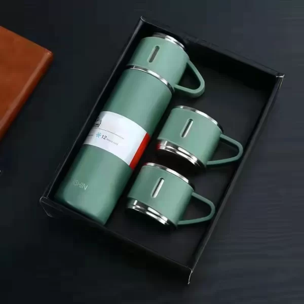 500ml Business Style Stainless Steel Vacuum Flask 3cup Lids Thermos Bottle Gift Set Outdoor Hot Water Thermal Insulation Cup - Image 10