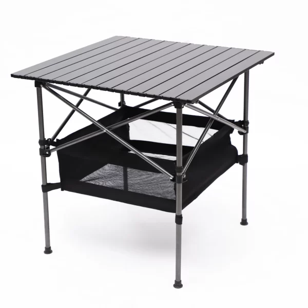 Set of 3, Folding Outdoor Table and Chairs Set for Indoor, Outdoor Camping, Picnics, Beach,Backyard, BBQ, Party, Patio, Black/Gr - Image 3