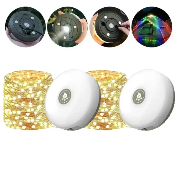 10M Waterproof Recyclable LED Camping Light Strip 4-in-1 Multi-Purpose Outdoor Atmosphere Lamp for Tent Garden Room Decoration - Image 7