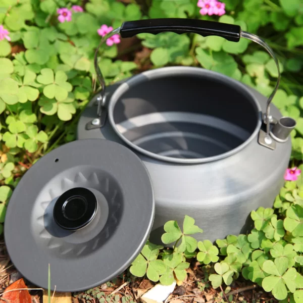 1.2L 1.6L Portable Outdoor Water Kettle Water Pot Teapot Coffee Pot Indoor Aluminum Alloy Tea Kettle Camping Hiking Picnic Pot - Image 2