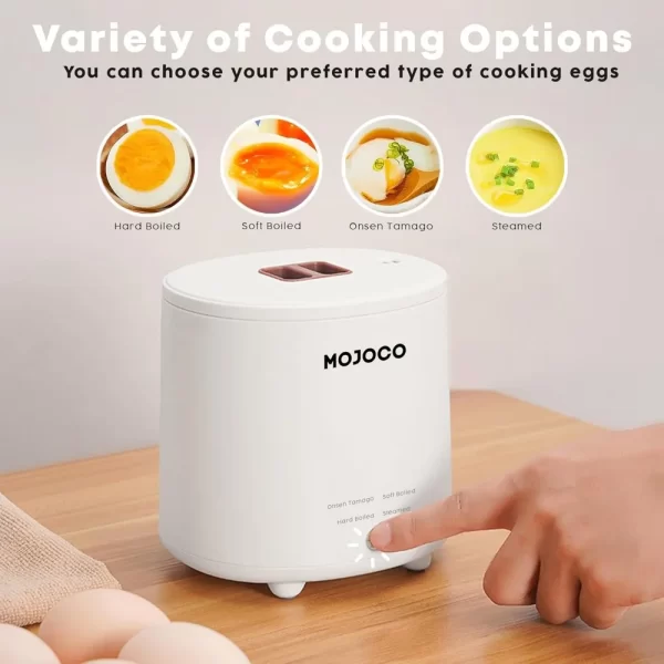 Rapid Egg Cooker - Mini Cooker for Steamed, Hard Boiled, Soft Boiled Eggs and Onsen Tamago -Electric Egg Boiler for Home Kitchen - Image 4