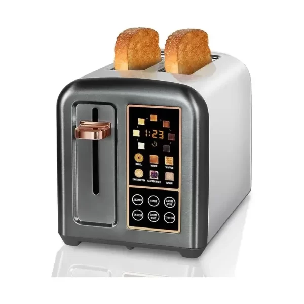Toaster 2 Slice, Stainless Toaster LCD Display&Touch Button, 50% Faster Heating Speed, 1.4'' Wide Slots Toaster - Image 8