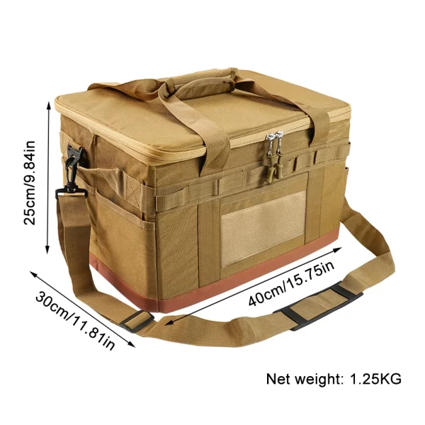 30L Camping Cooking Utensil Organizer Large Capacity Car Trunk Storage Bag Detachable Multifunctional Camping Stove Storage Case - Image 6